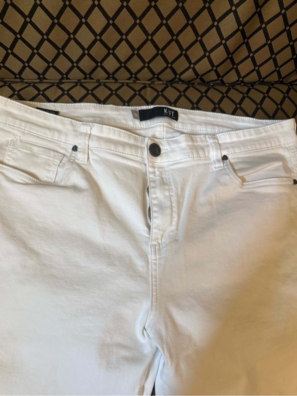 Kut from the Kloth High-Rise White Slim Jeans